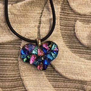Stained Glass Heart Necklace